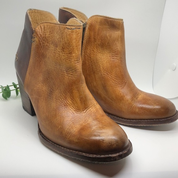 Bed Stu Yell Brown Distressed Booties-Size 11 - Picture 2 of 12